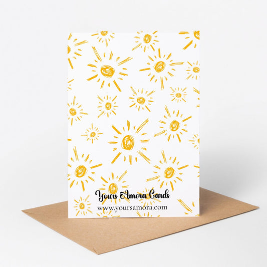 Brighten Up Your Day – Sunshine Smiley Greeting Card - Yours Amora
