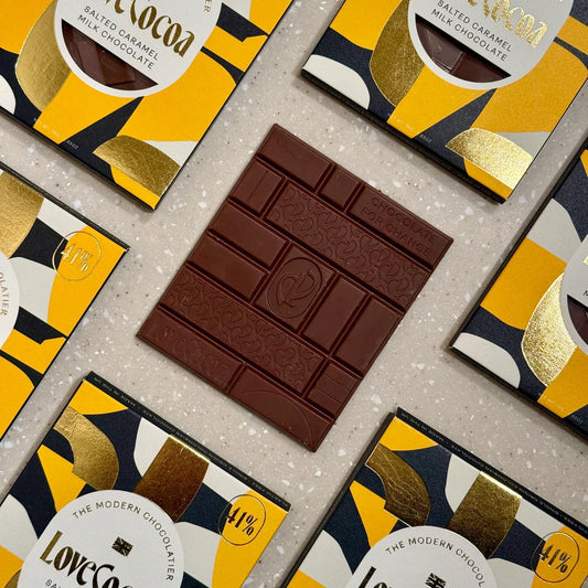 Love Cocoa Salted Caramel Milk Chocolate Bar 75g | Gourmet Gift Bar - Yours Amora