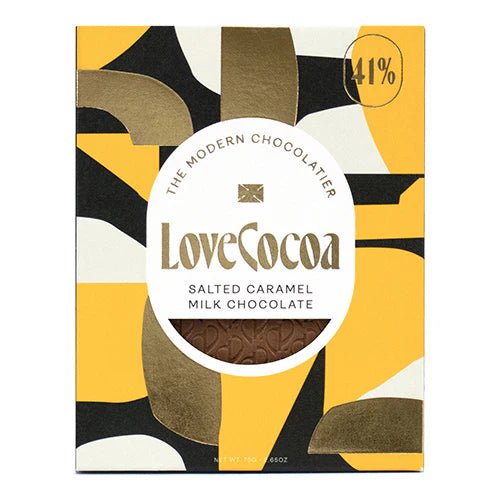 Love Cocoa Salted Caramel Milk Chocolate Bar 75g | Gourmet Gift Bar - Yours Amora