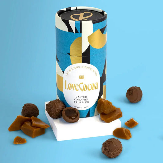 Love Cocoa Salted Caramel Truffles 150g | Luxury Chocolate Gift Tube - Yours Amora