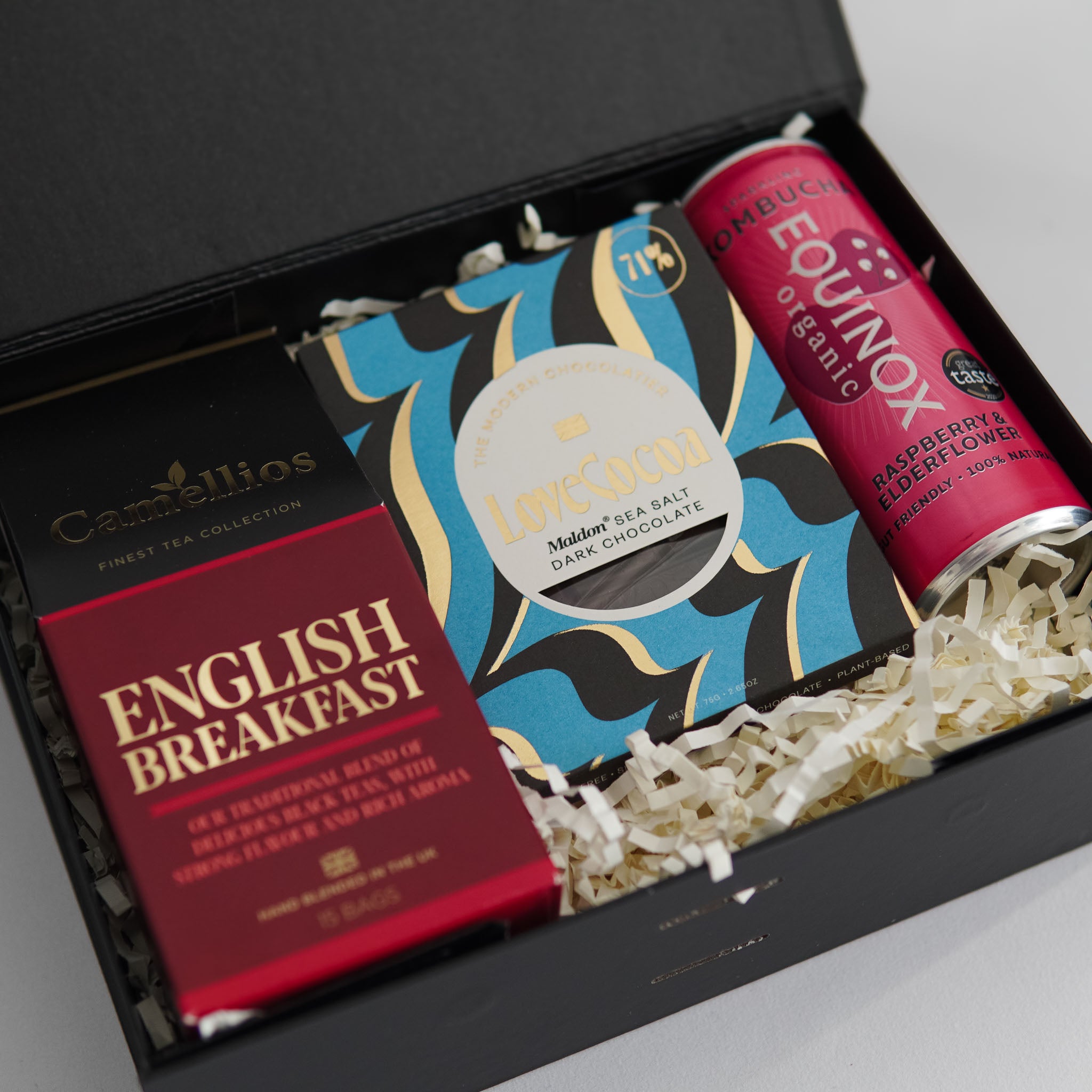 The Daylight Box – Tea, Chocolate & Kombucha Gift Set - Yours Amora